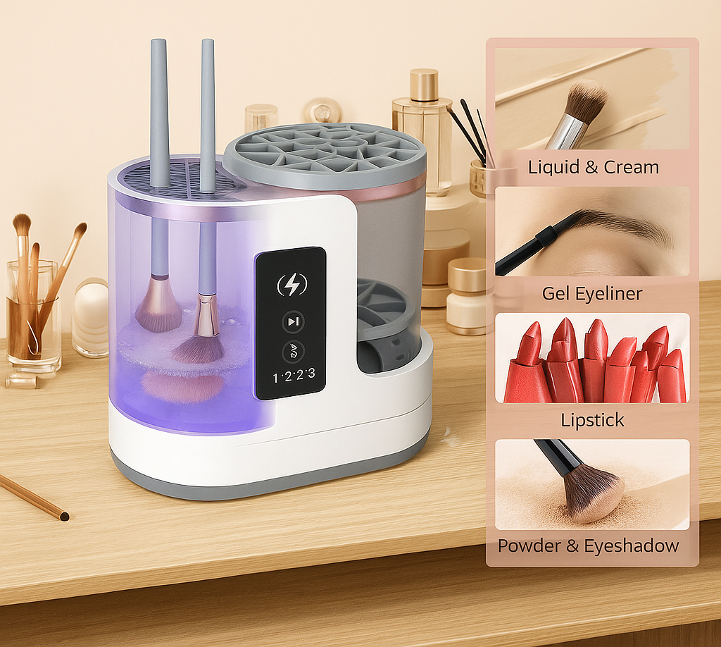 LuxeSpin™ Makeup Brush Cleaner