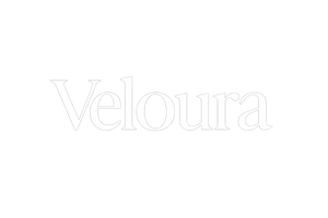 “Generate a luxury-inspired wordmark logo with the name Veloura. Use a bold modern serif font. Text color: pure white (#FFFFFF). Background: pure white (#FFFFFF). Minimal, elegant, high-end style