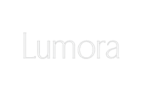 "Generate a premium fashion-style wordmark logo with the word Lumora. Thin, modern font in pure white. Transparent background, no symbols."