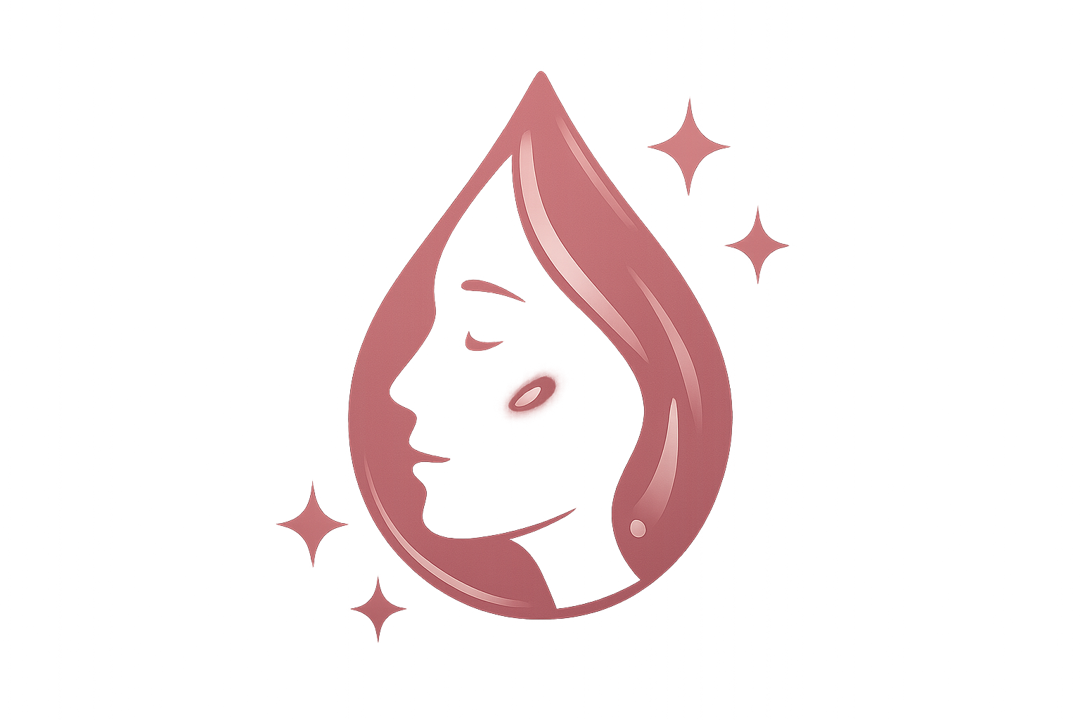 Faça um icone rosa escuro ( apenas icone sem escrita) para essa frase: Instant glass skin