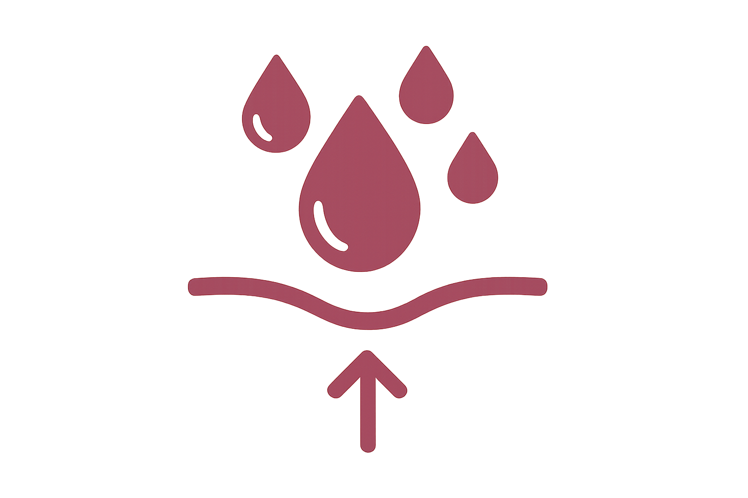 Faça um icone rosa escuro para essa frase, apenas o icone sem escrita: Deeply hydrates and plumps