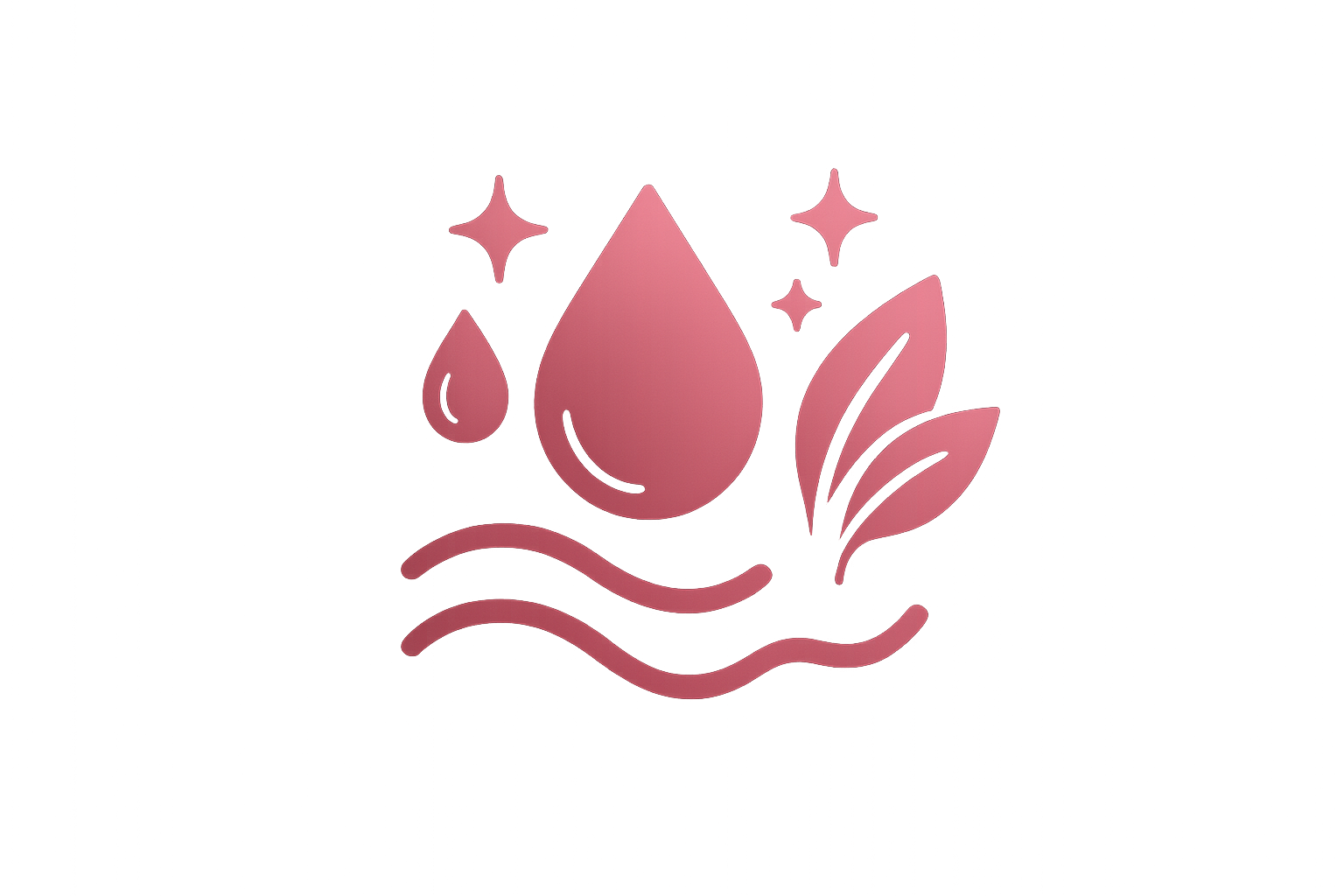 Faça um icone rosa escuro para essa frase: Hydrate Deeply Every Day for Lasting Freshness