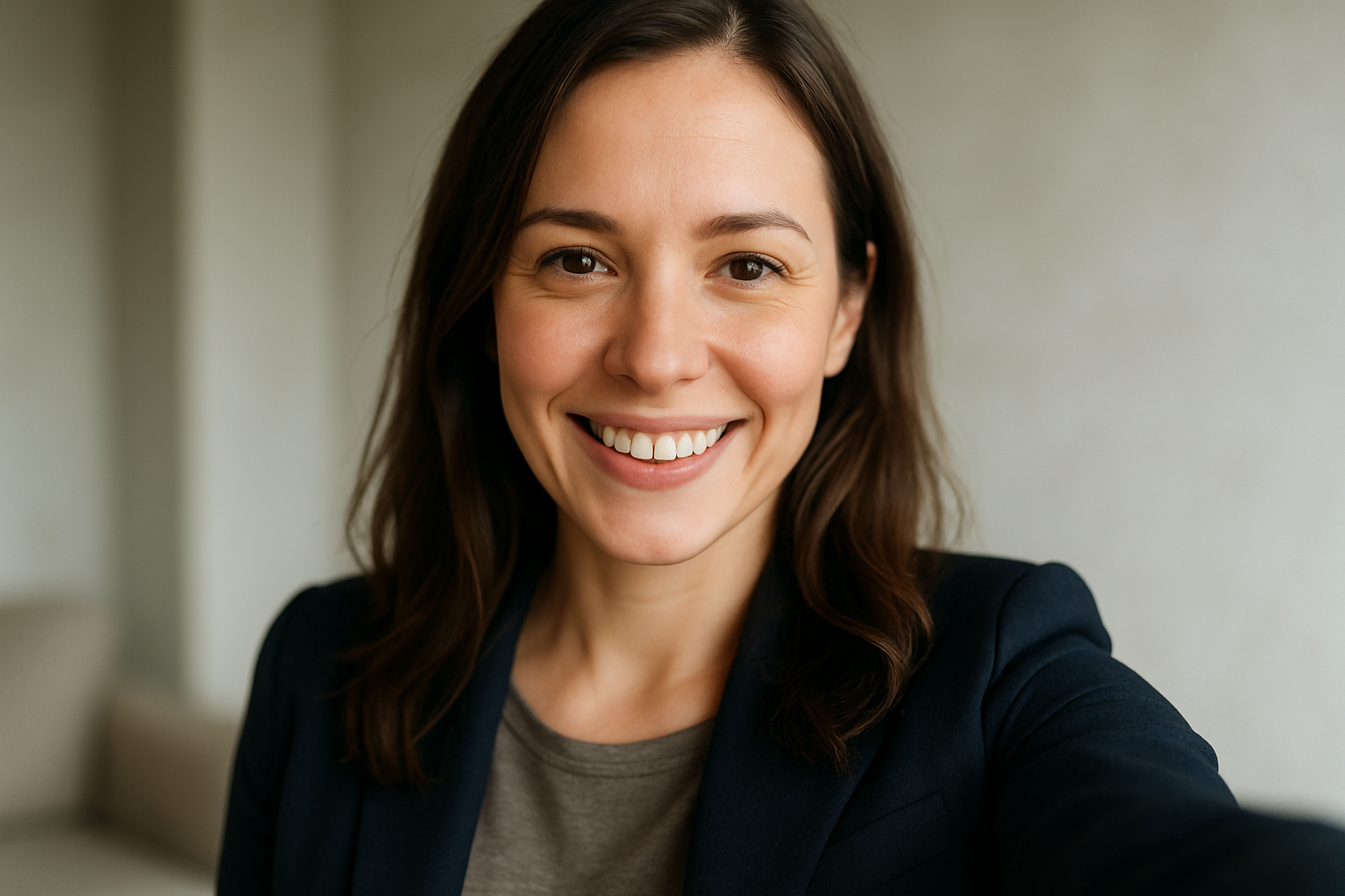 Faça uma foto de perfil selfie de uma mulher 