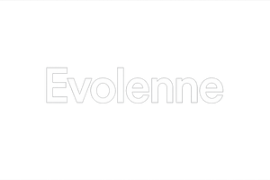 "Generate a clean wordmark logo with the text Evolenne. Use simple, modern sans-serif letters in solid white. Transparent background, no icons, no colors."